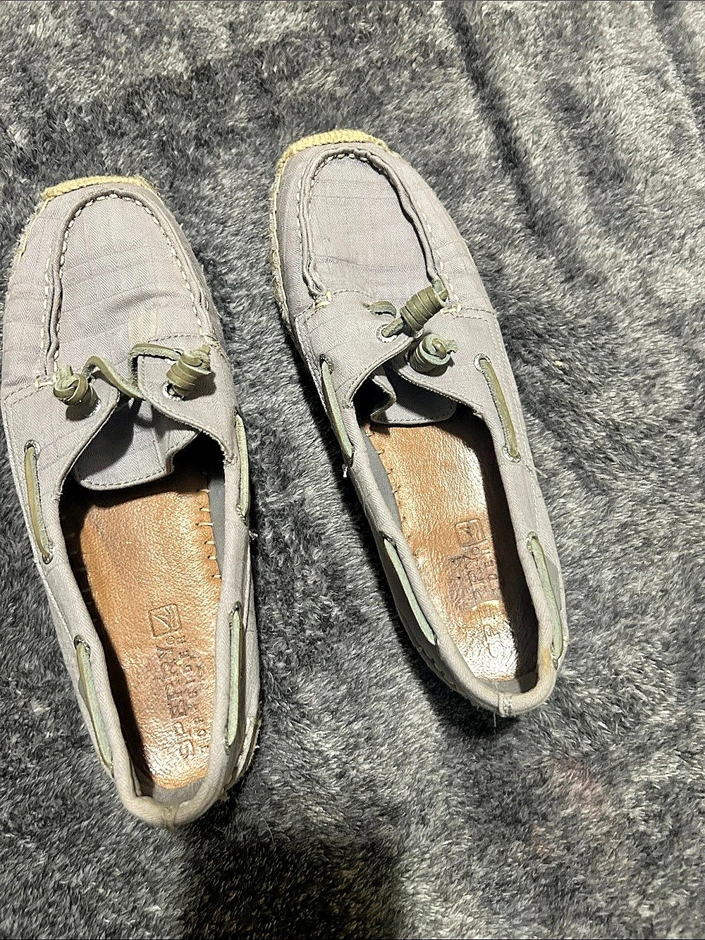 Sperry Gray Moccasin Boat Shoes